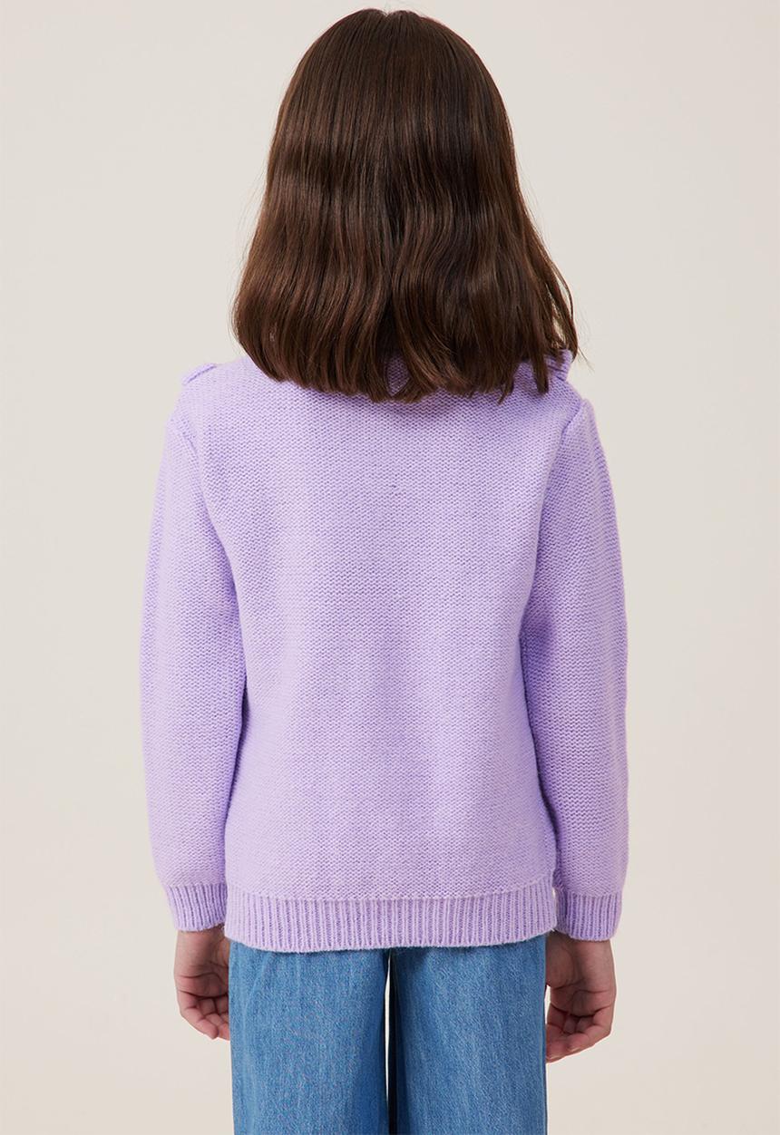 Cotton On - Lisa jumper - lilac drop/ embroidery