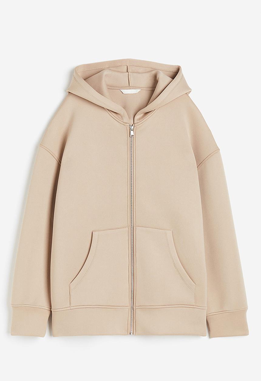 H&M - Oversized scuba hoodie - beige