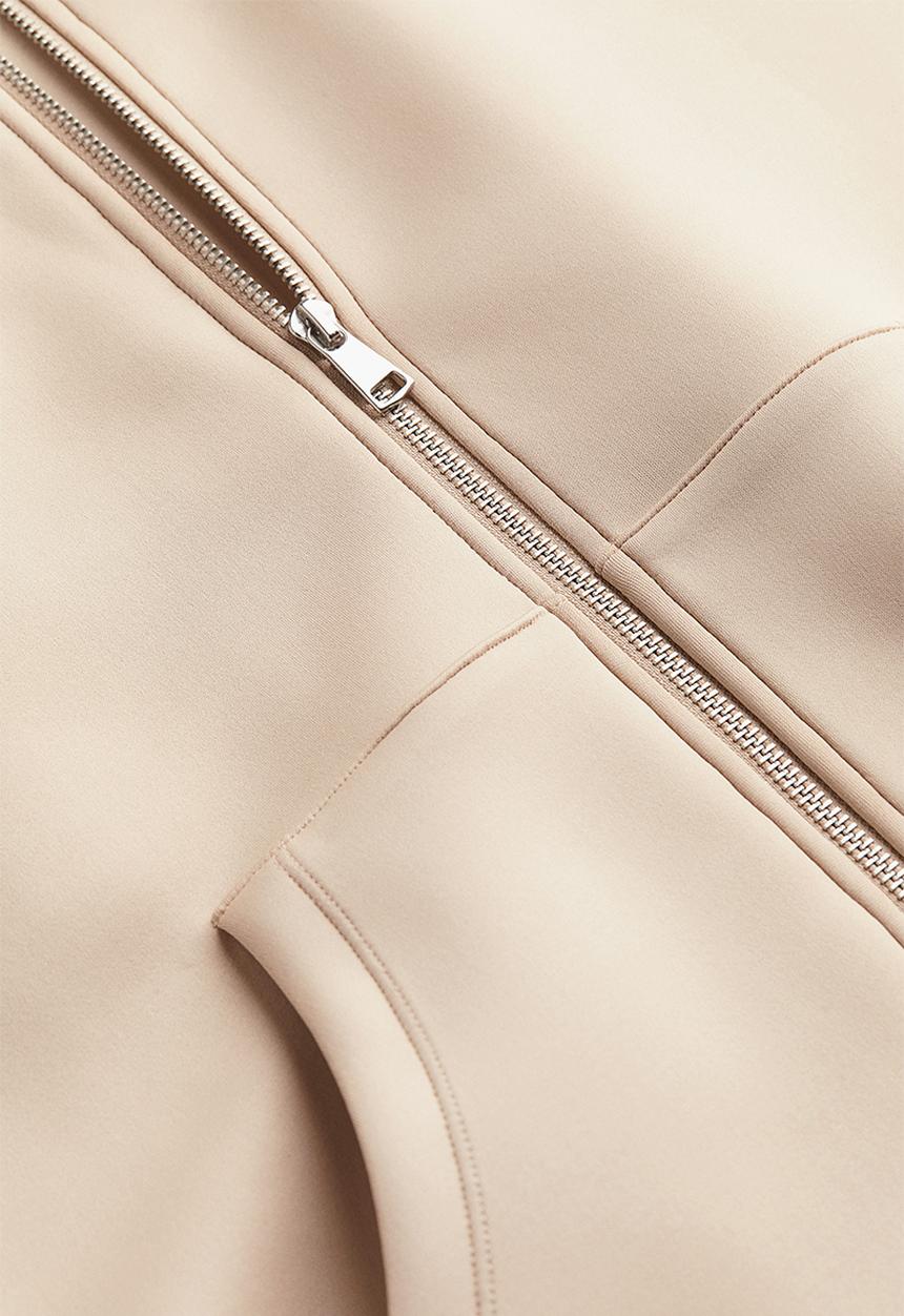 H&M - Oversized scuba hoodie - beige