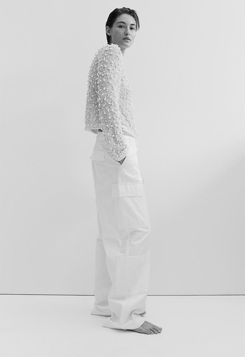 H&M - Cargo trousers - white