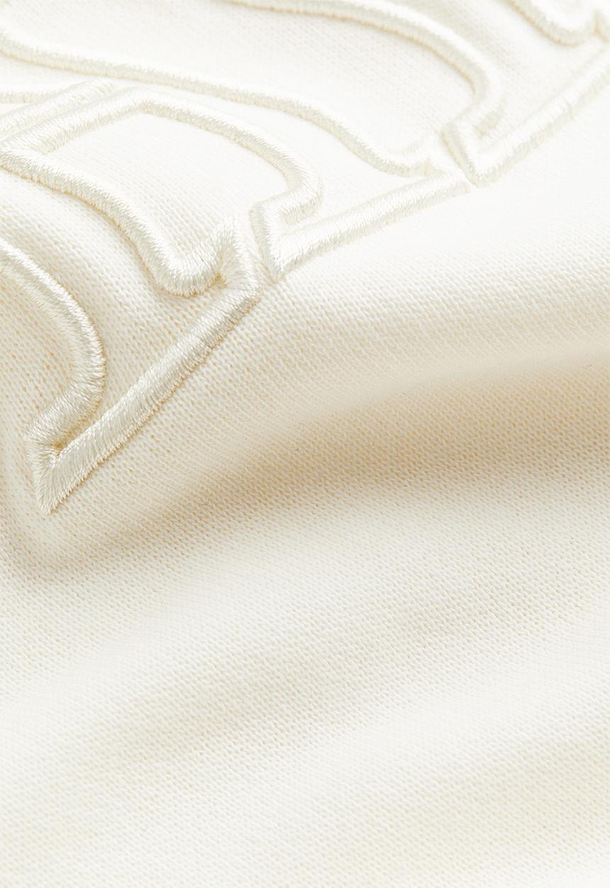 H&M - Embroidered sweatshirt - cream & shine
