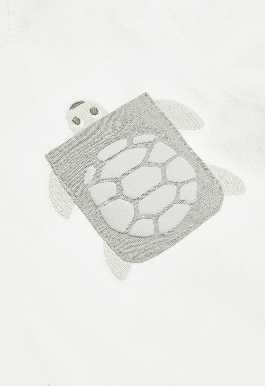 MANGO - T-shirt tortuga - offwhite