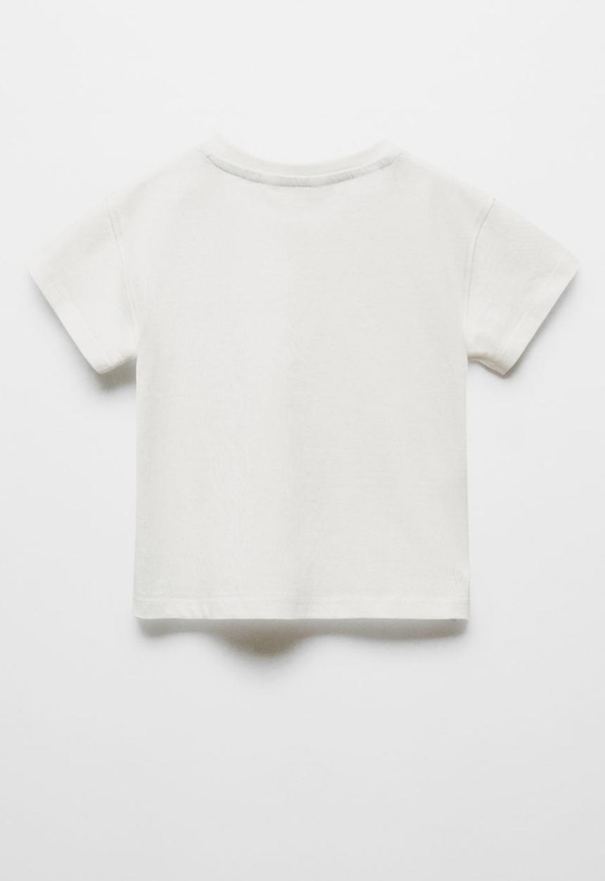 MANGO - T-shirt tortuga - offwhite
