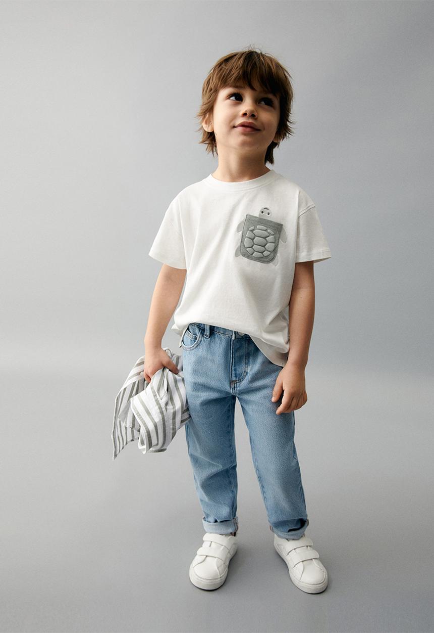 MANGO - T-shirt tortuga - offwhite