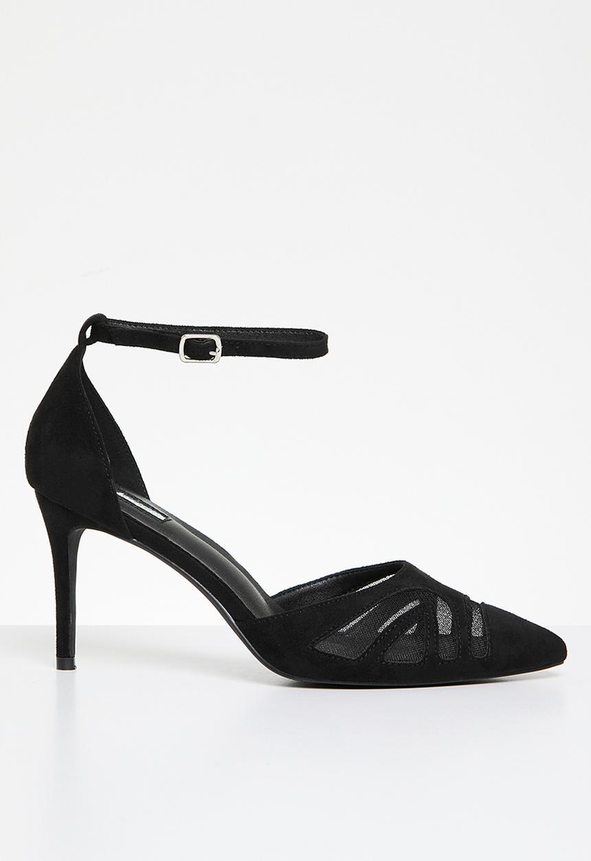 Plum - Journee ankle strap court - black