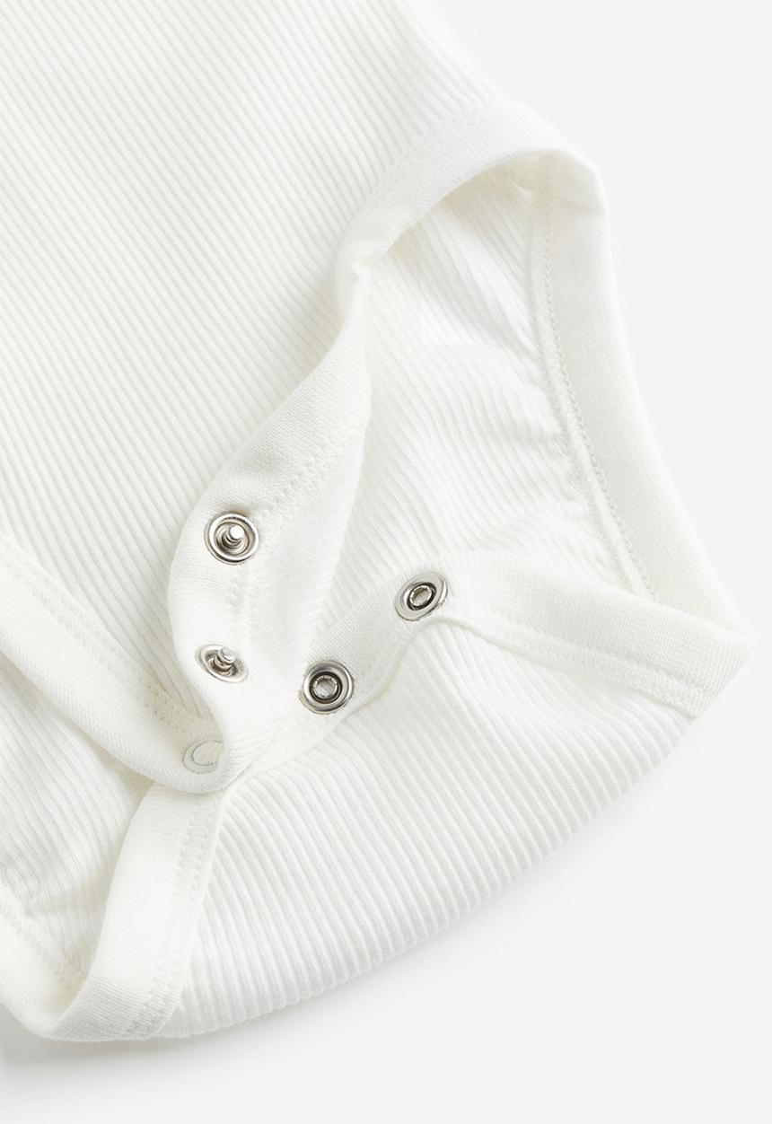 H&M - 3 piece cotton set - khaki green/white