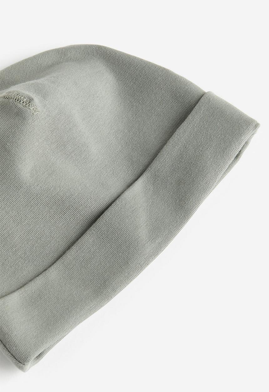 H&M - 3 piece cotton set - khaki green/white