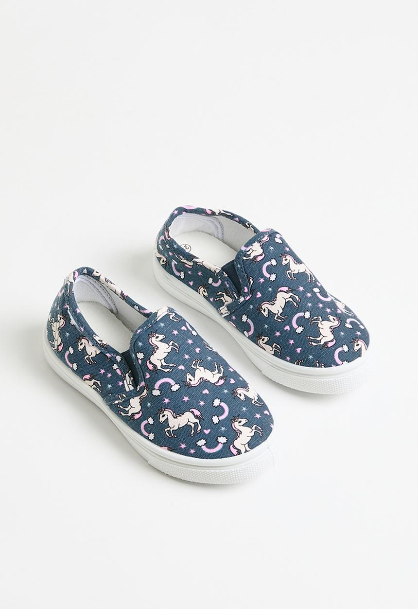 Pop Candy - Printed slip on sneakers - blue