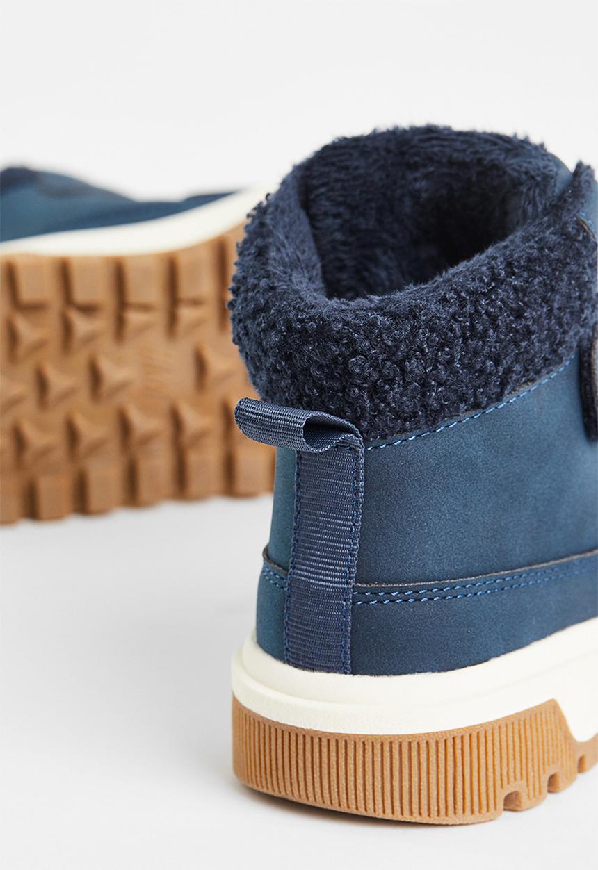 H&M - Warm-lined hi-tops - navy blue