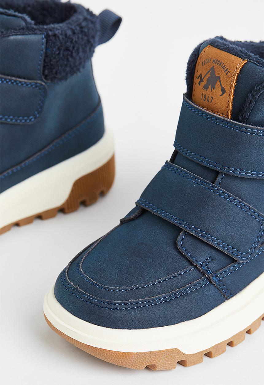H&M - Warm-lined hi-tops - navy blue
