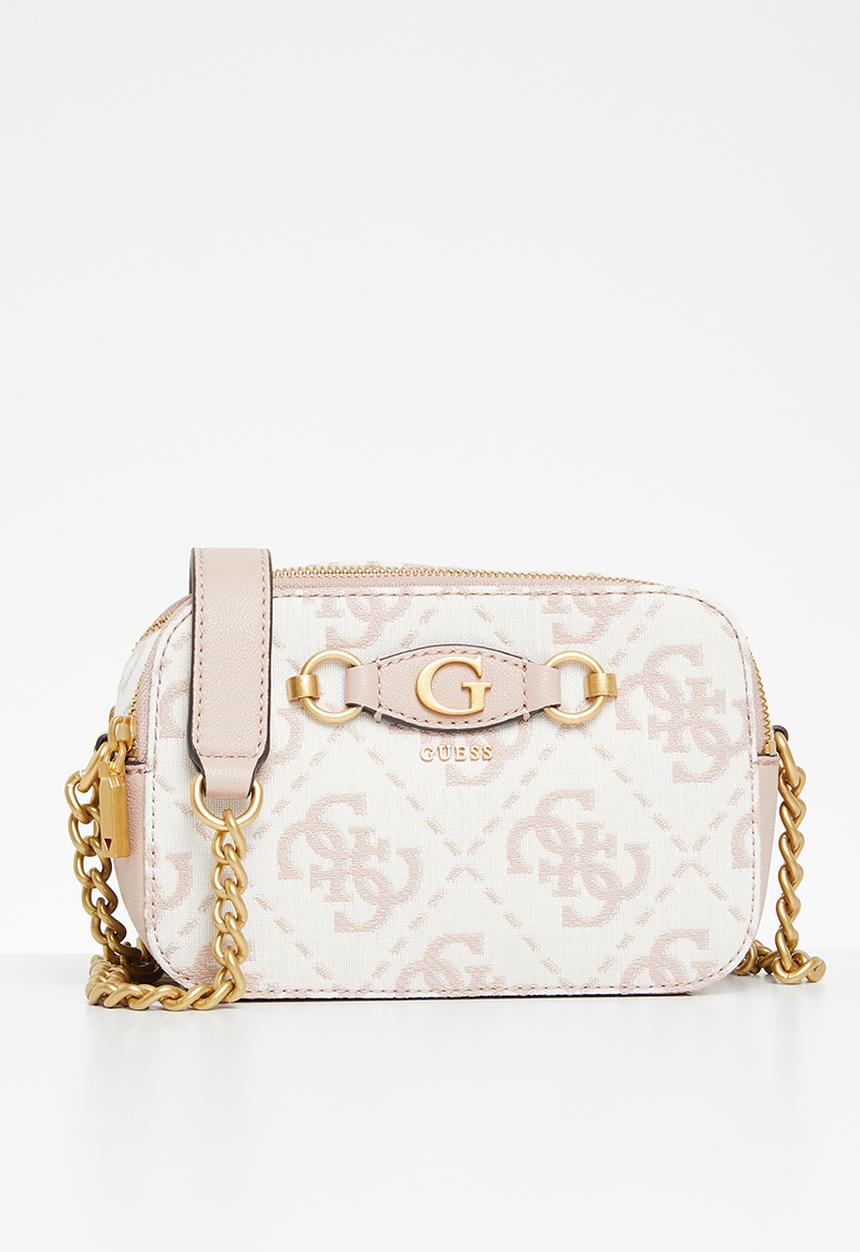 GUESS - Izzy camera bag - dusty rose logo