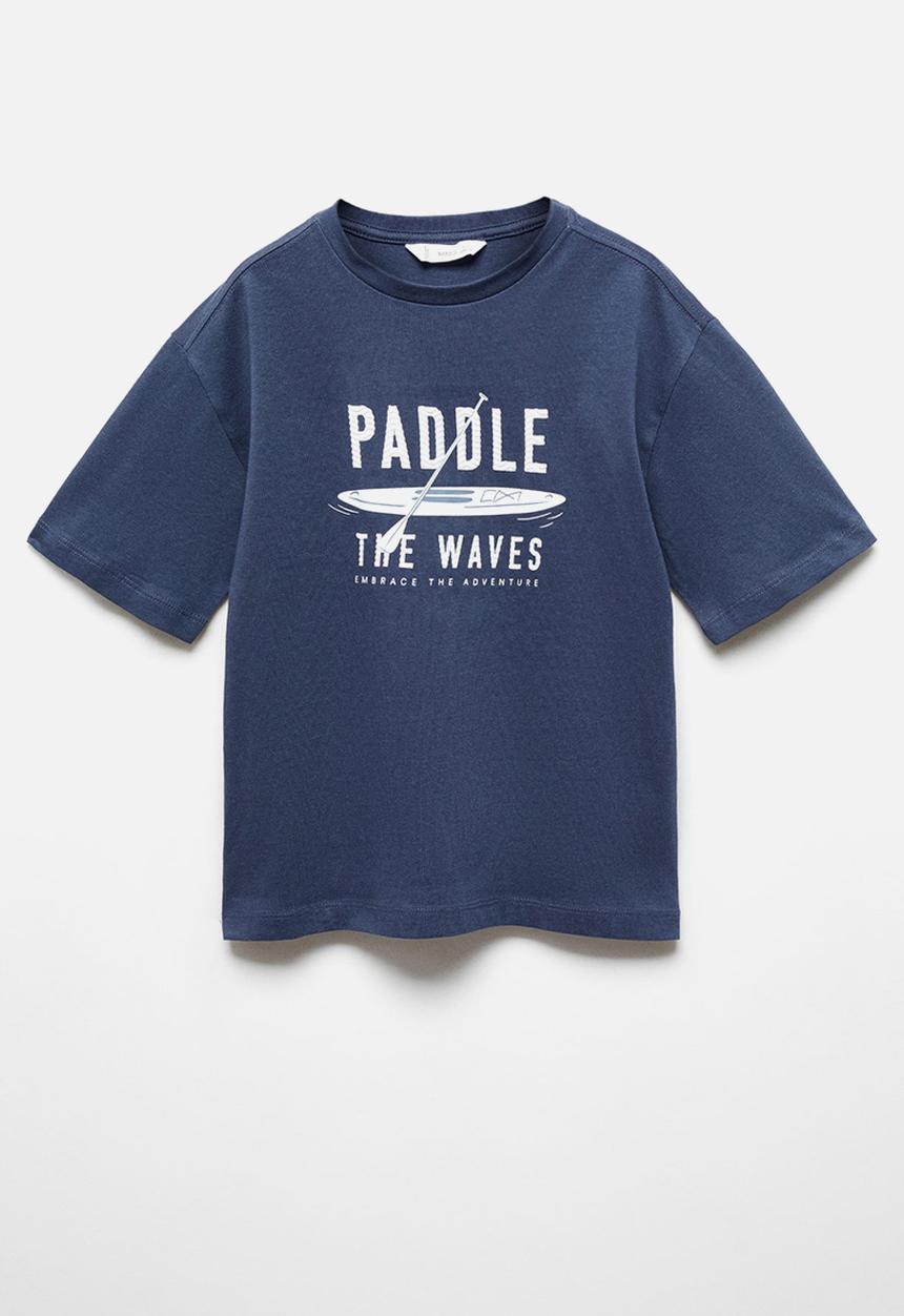 MANGO - T-shirt paddle - navy