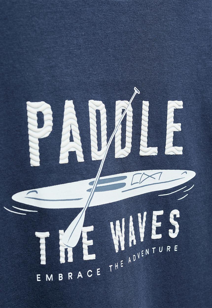 MANGO - T-shirt paddle - navy