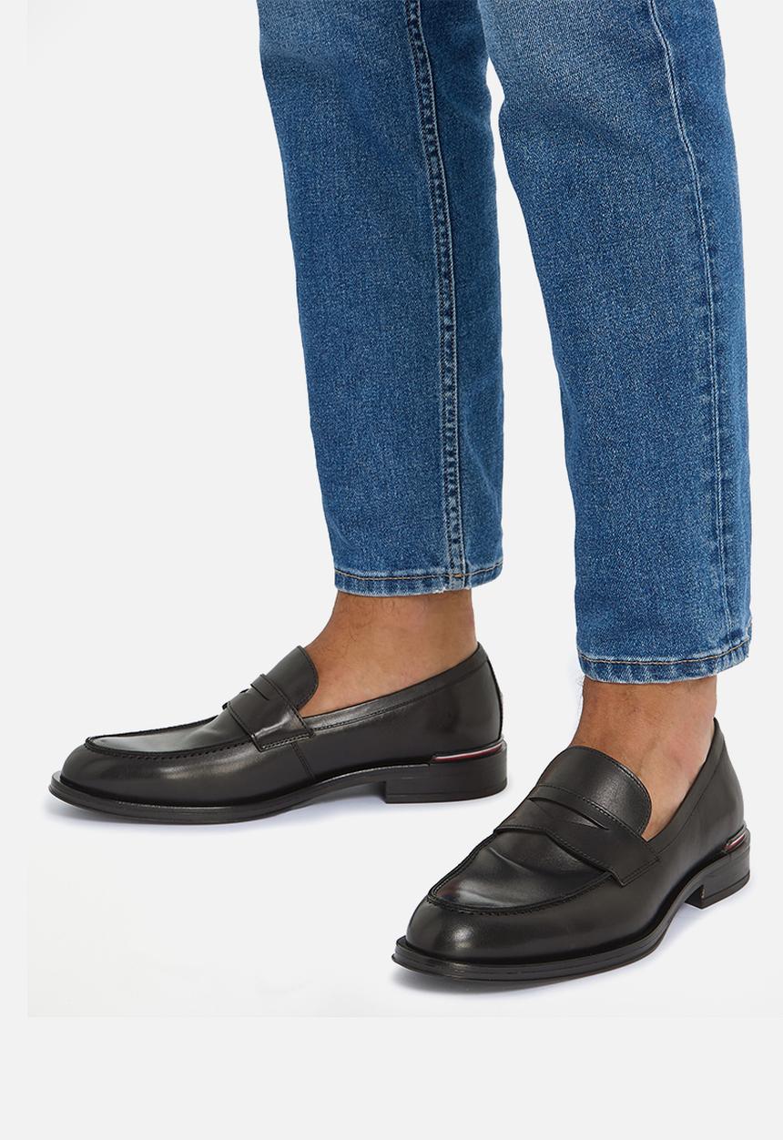 Tommy Hilfiger - Core rwb hilfiger lth loafer - black