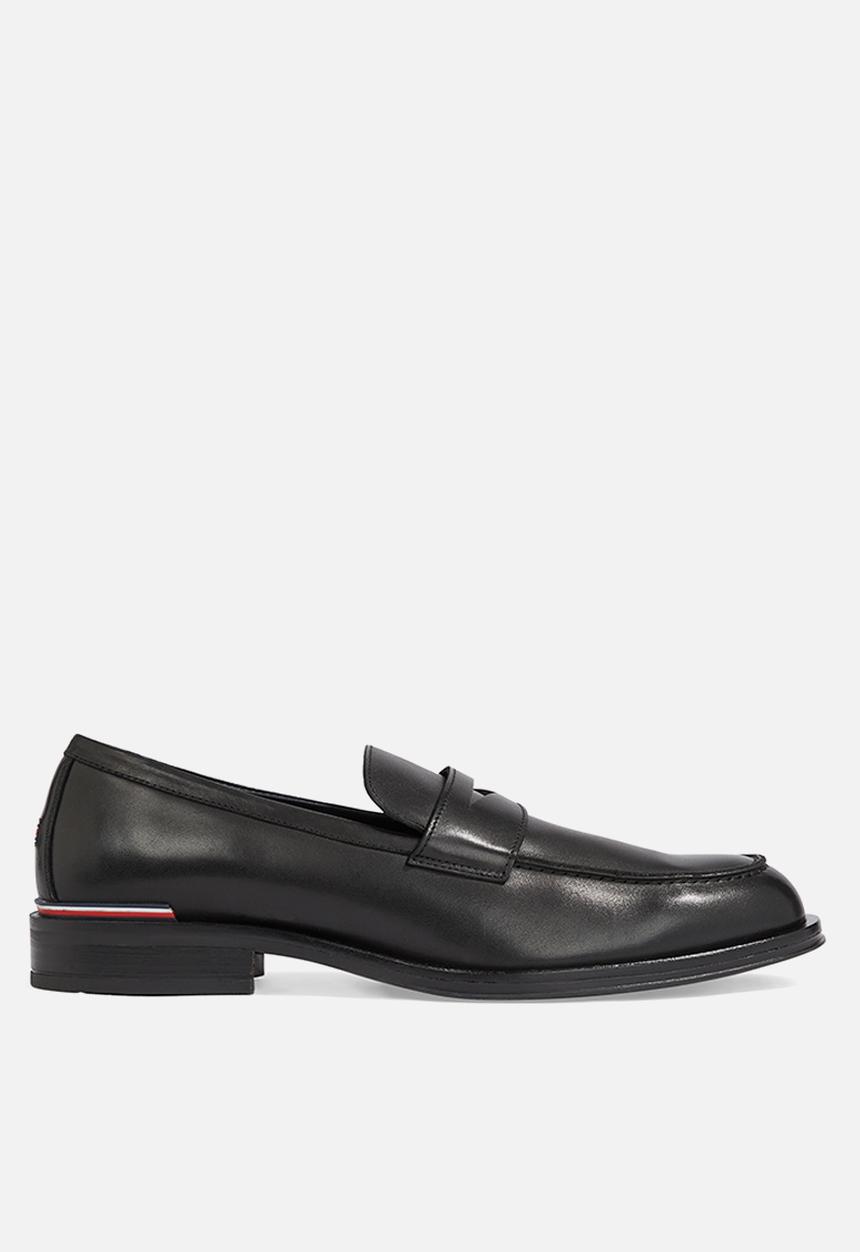 Tommy Hilfiger - Core rwb hilfiger lth loafer - black