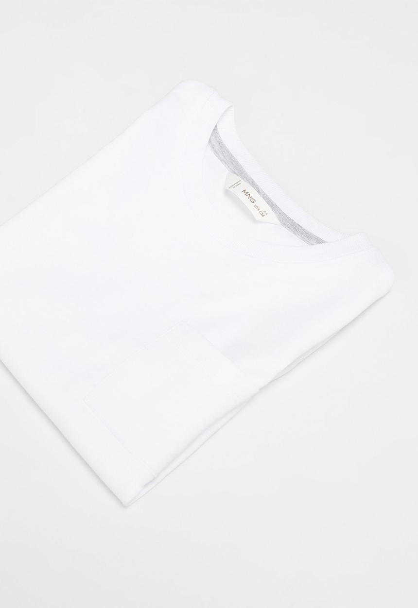 MANGO - T-shirt basica6b - white