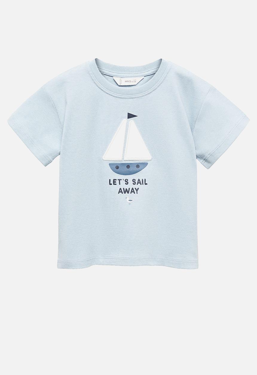 MANGO - T-shirt velero - sky-blue