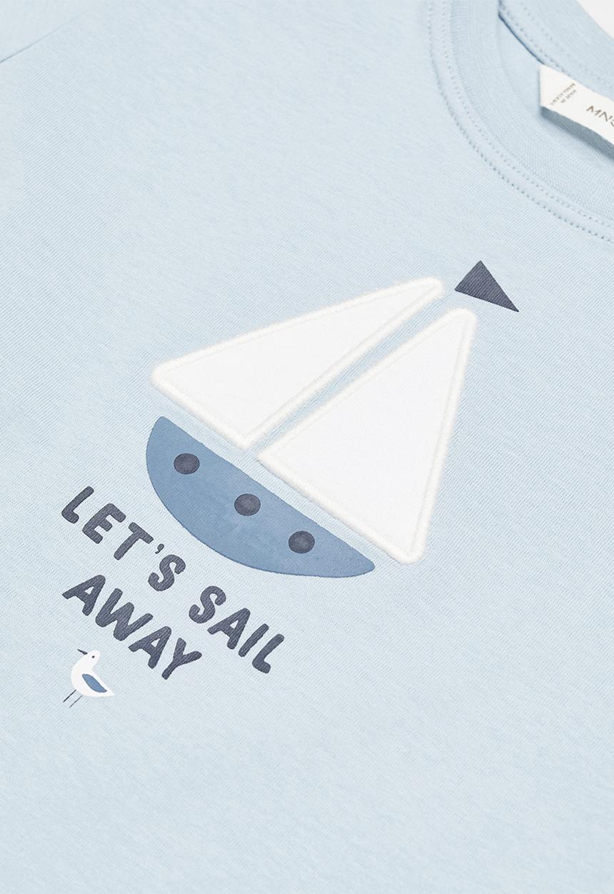 MANGO - T-shirt velero - sky-blue