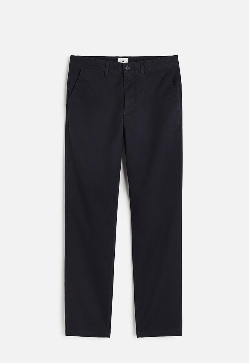 H&M - Slim fit cotton chinos - dark blue