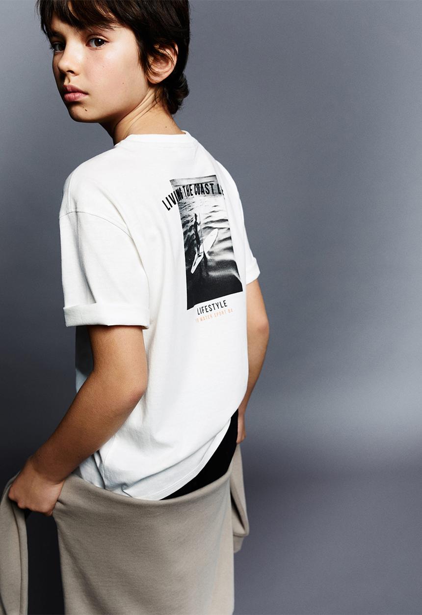 MANGO - T-shirt alien - offwhite