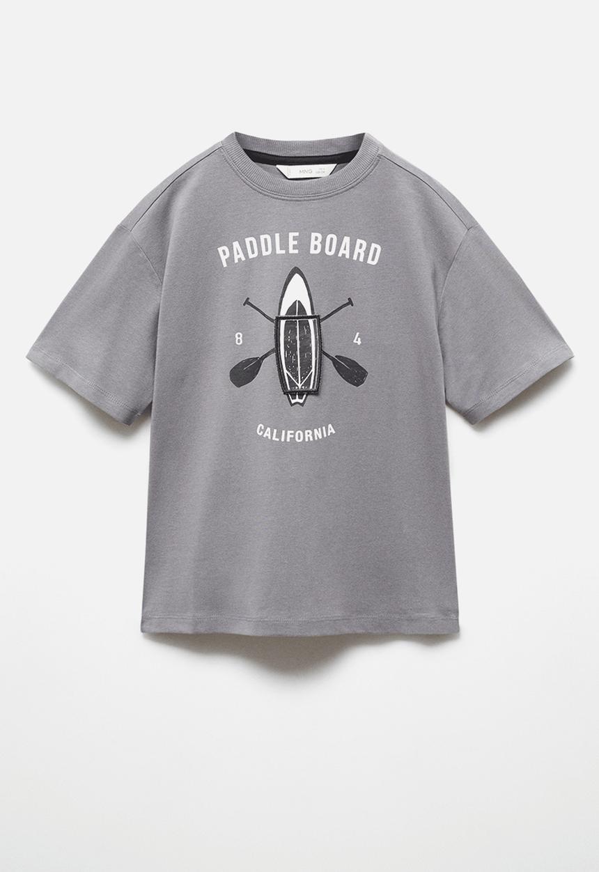 MANGO - T-shirt water - charcoal