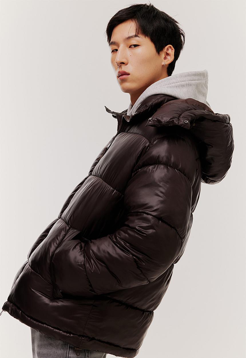 H&M - Oversized fit puffer jacket - dark brown