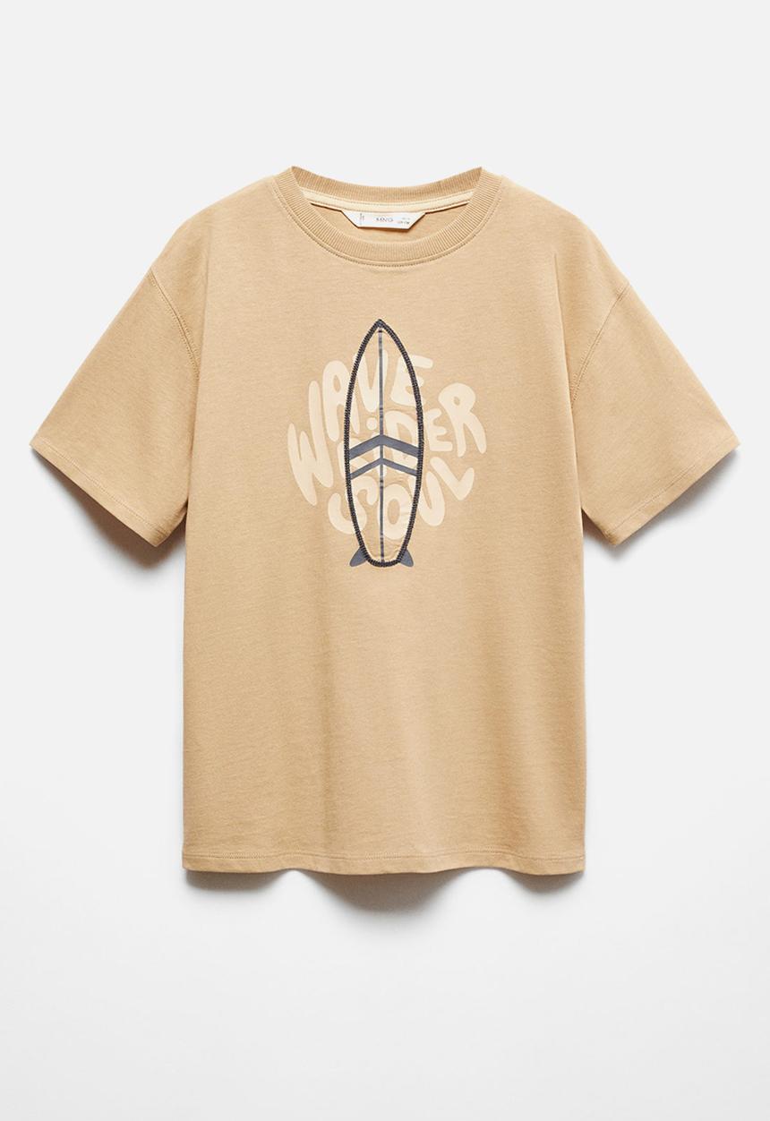 MANGO - T-shirt cord - beige