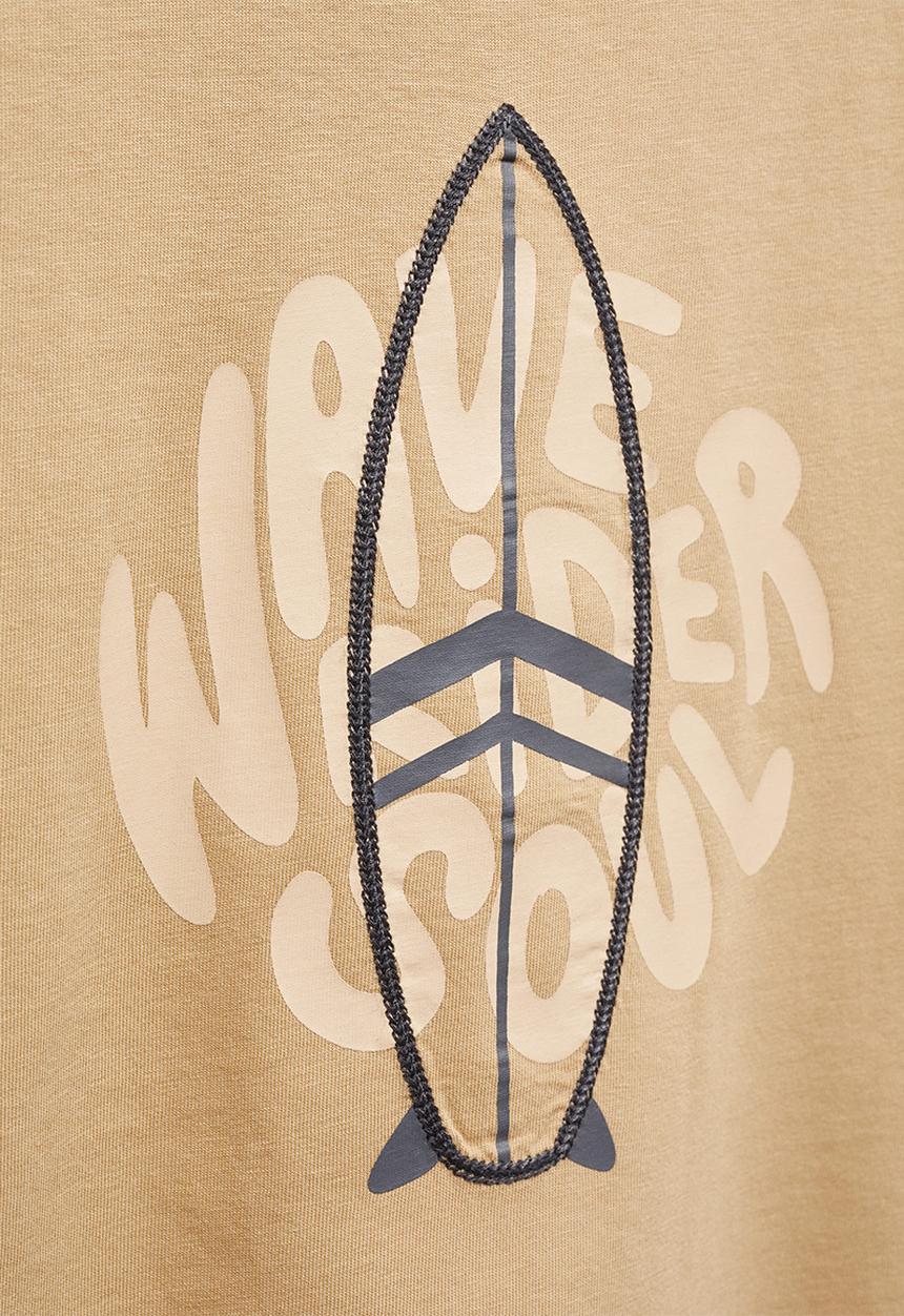 MANGO - T-shirt cord - beige