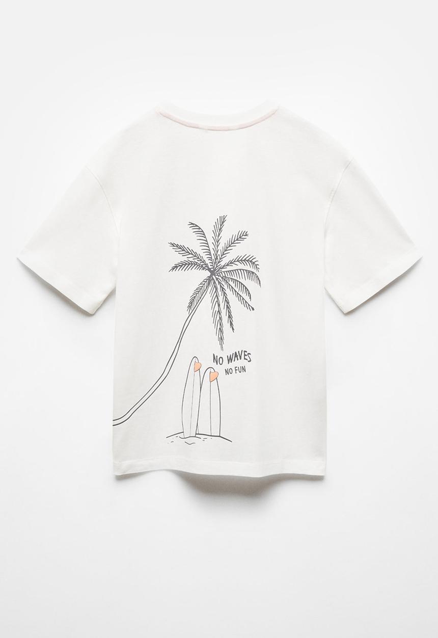 MANGO - T-shirt surf - offwhite