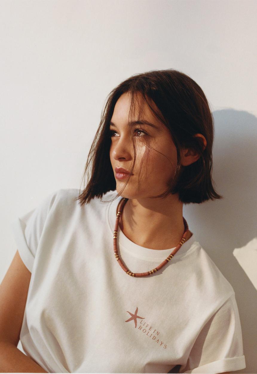 MANGO - Necklace desert - medium orange