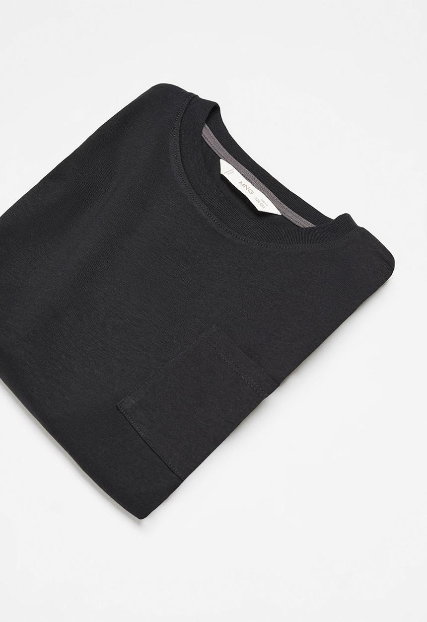 MANGO - T-shirt basic6 - black