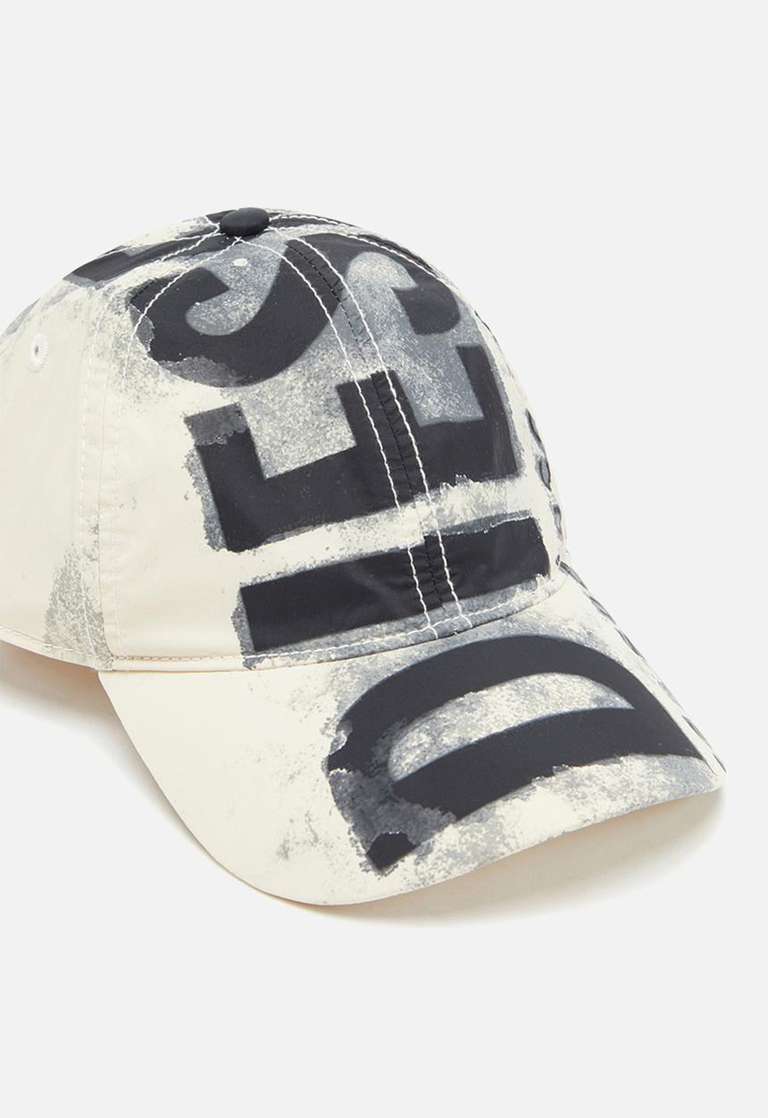 Diesel  - C-Ewan-Ny Hat - White On Black