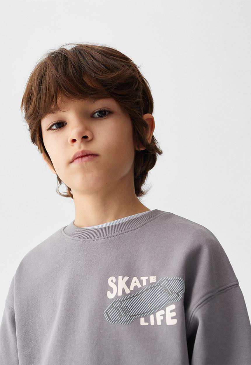 MANGO - Sweatshirt roll - grey