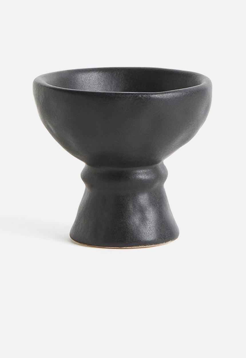 H&M - Pedestal salt bowl - black