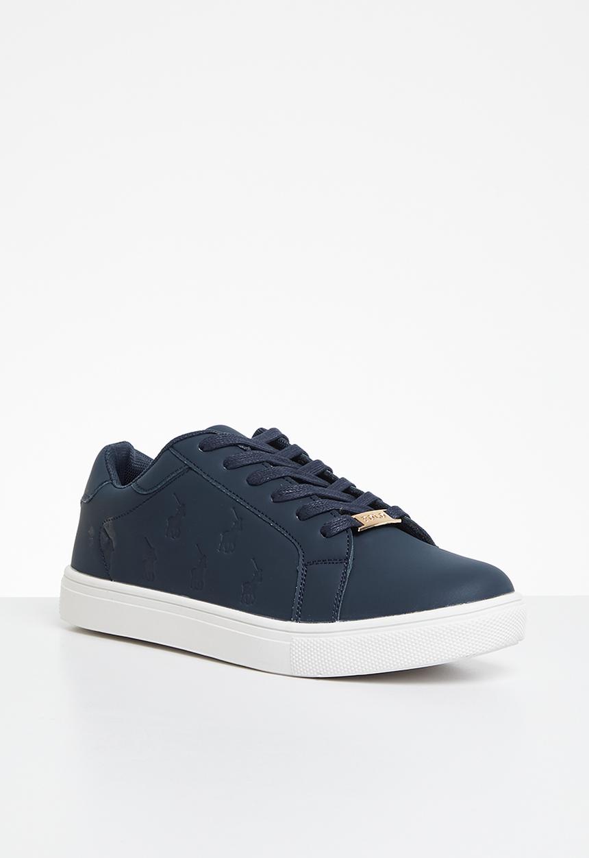 POLO - Debossed pony sneaker - navy