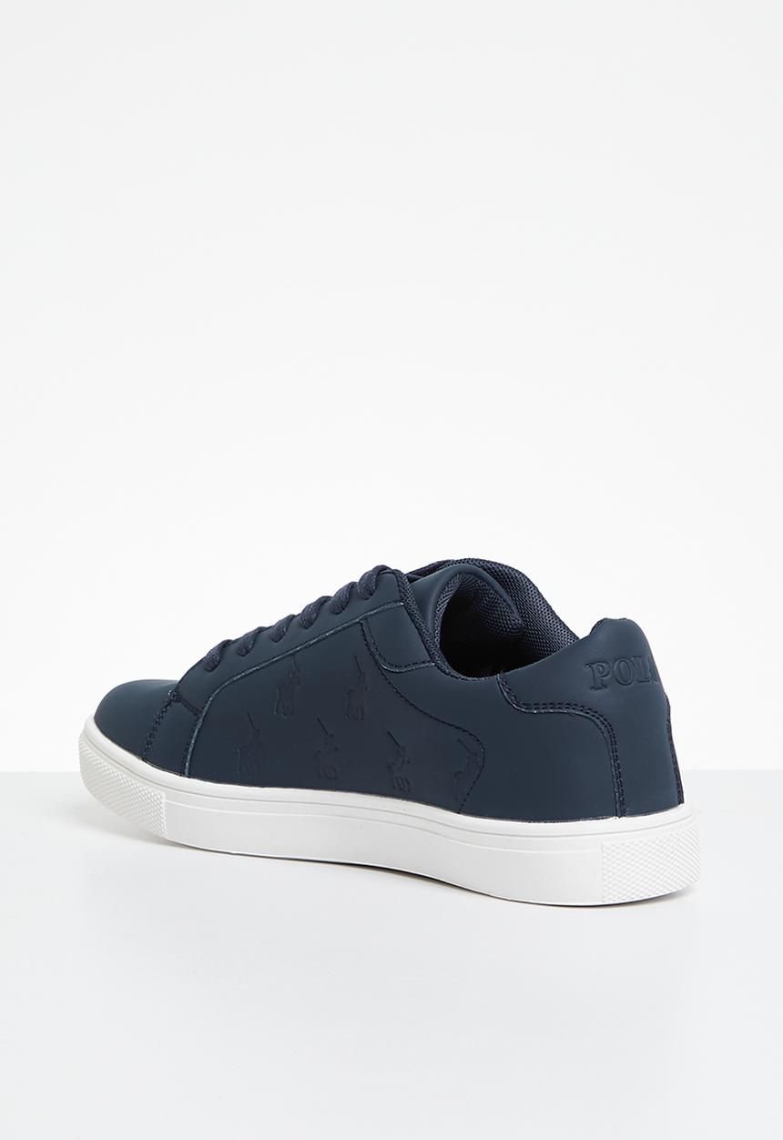 POLO - Debossed pony sneaker - navy