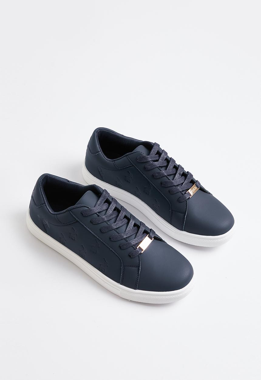 POLO - Debossed pony sneaker - navy