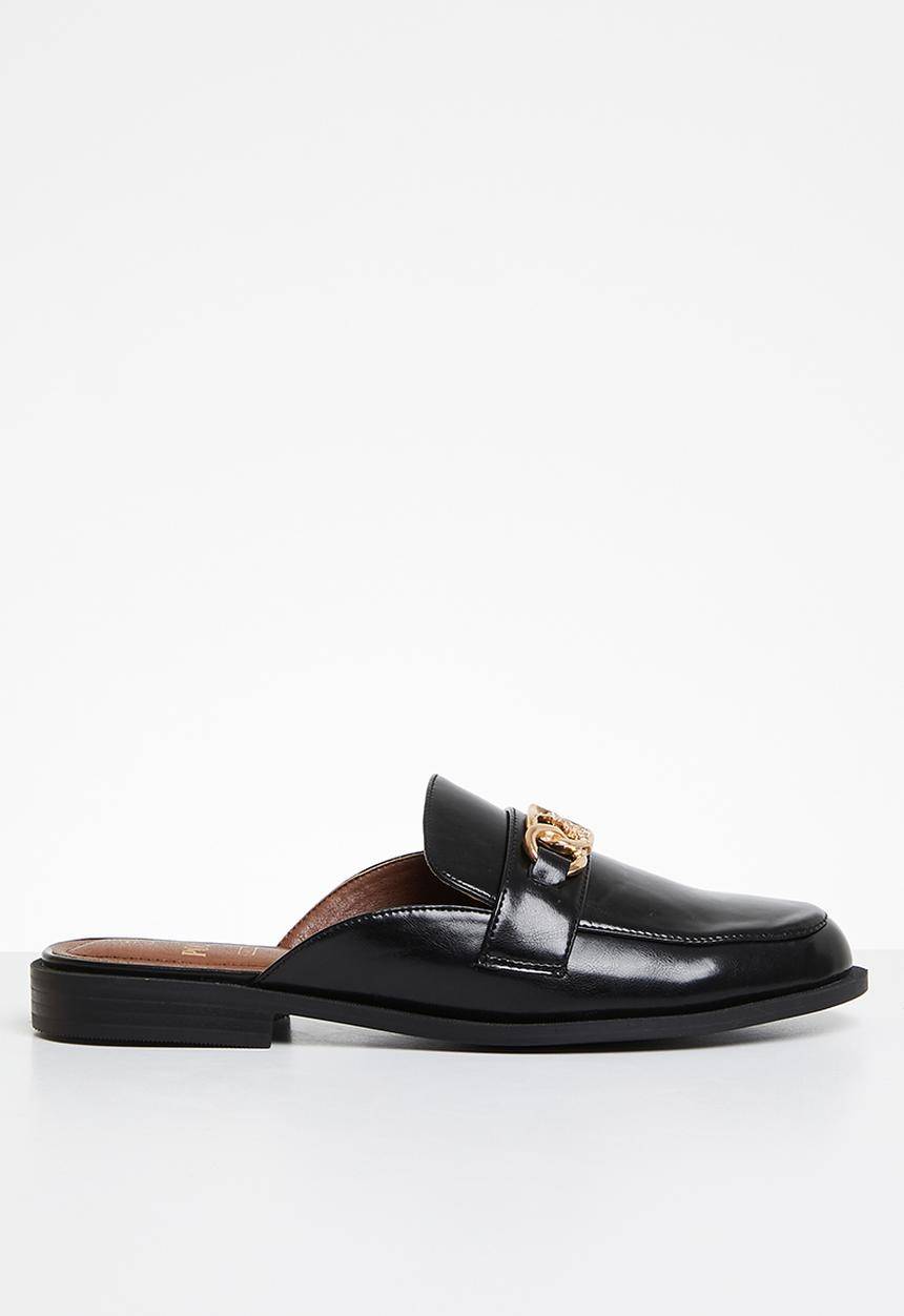 POLO - Trim loafer mule - black