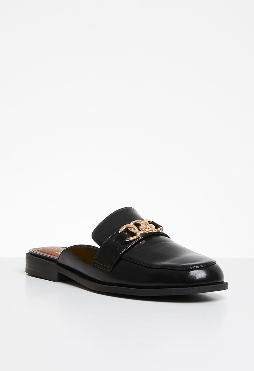 POLO - Trim loafer mule - black