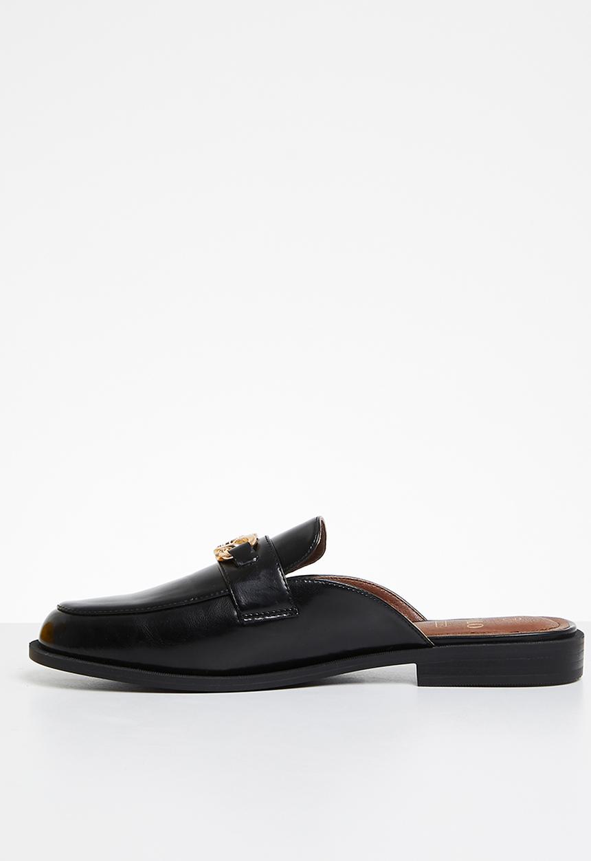 POLO - Trim loafer mule - black