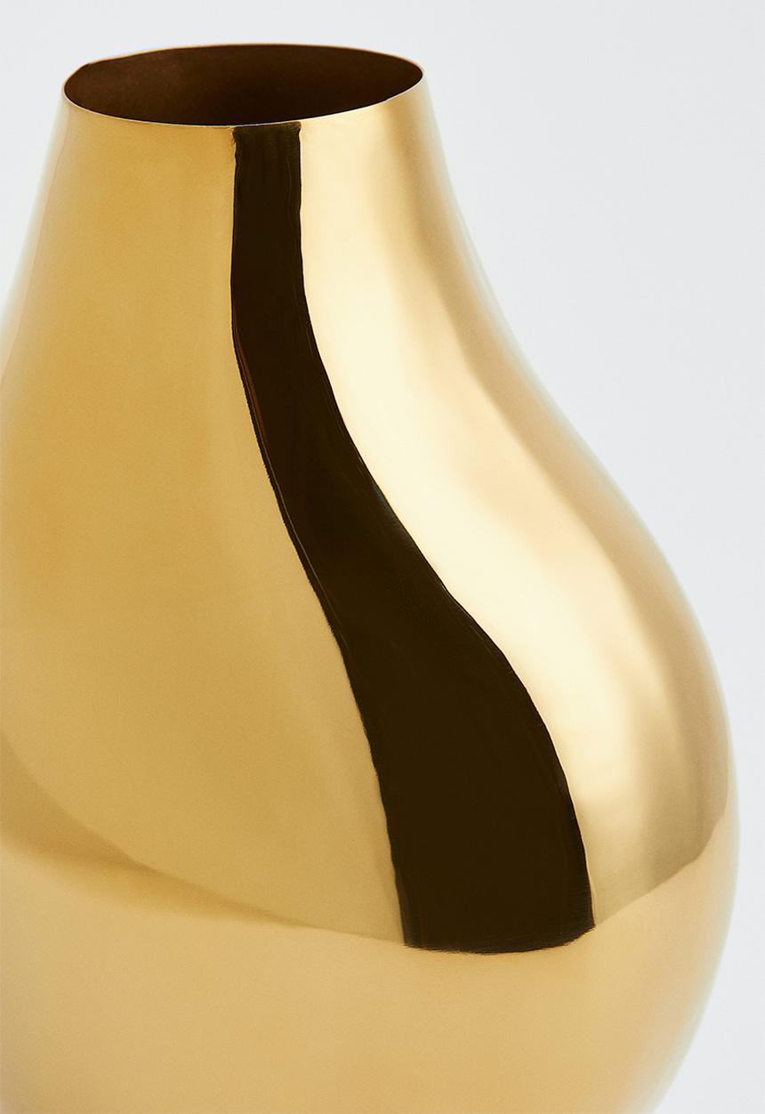 H&M - Large metal vase - gold-coloured