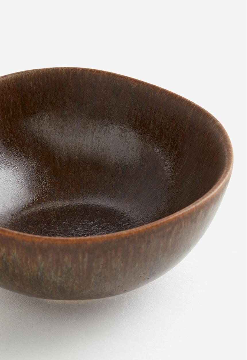 H&M - Small stoneware bowl - dark brown