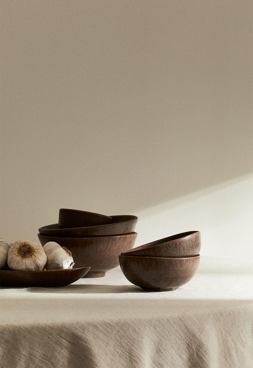 H&M - Small stoneware bowl - dark brown