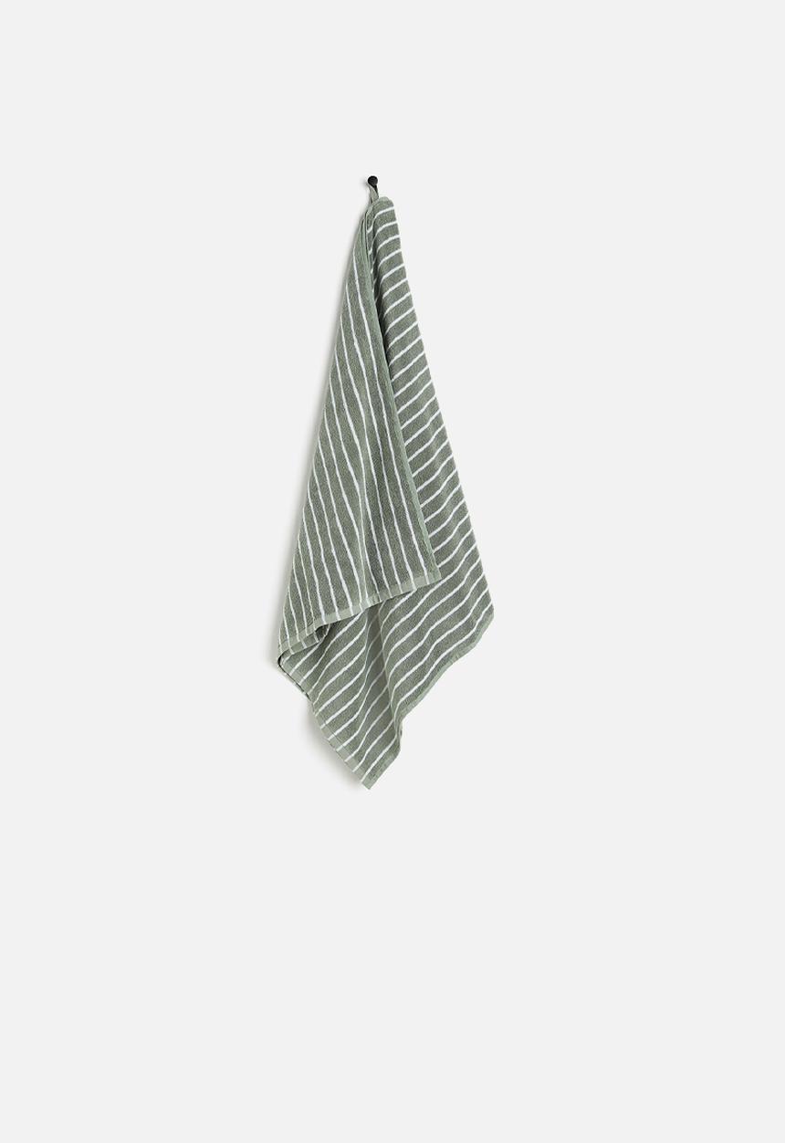 H&M - Striped bath towel - green, multi