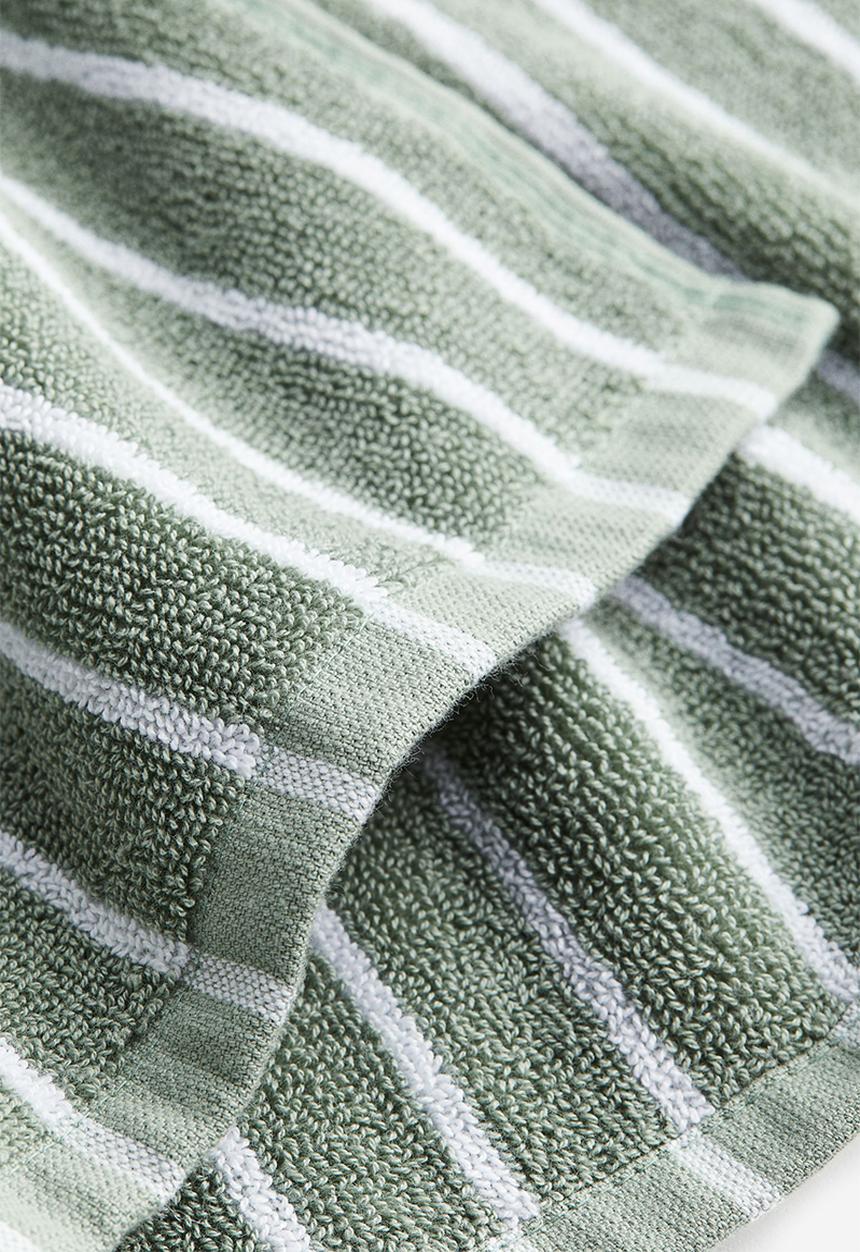 H&M - Striped bath towel - green, multi