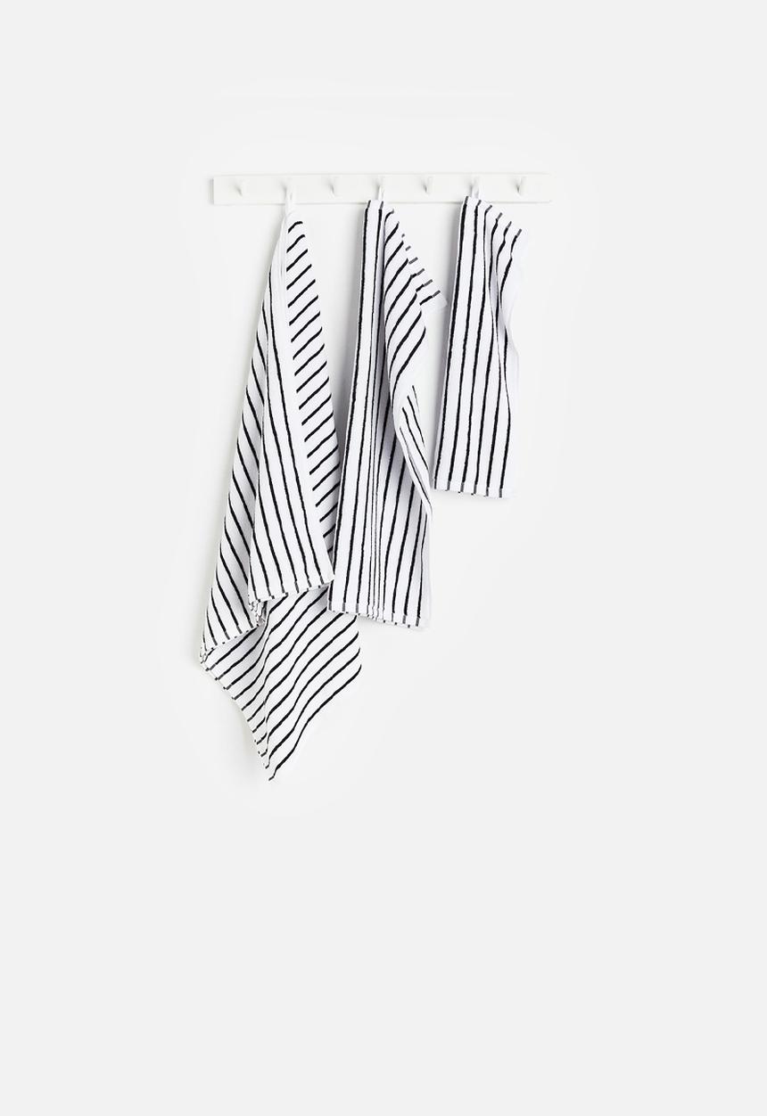 H&M - Striped bath towel - white, multi