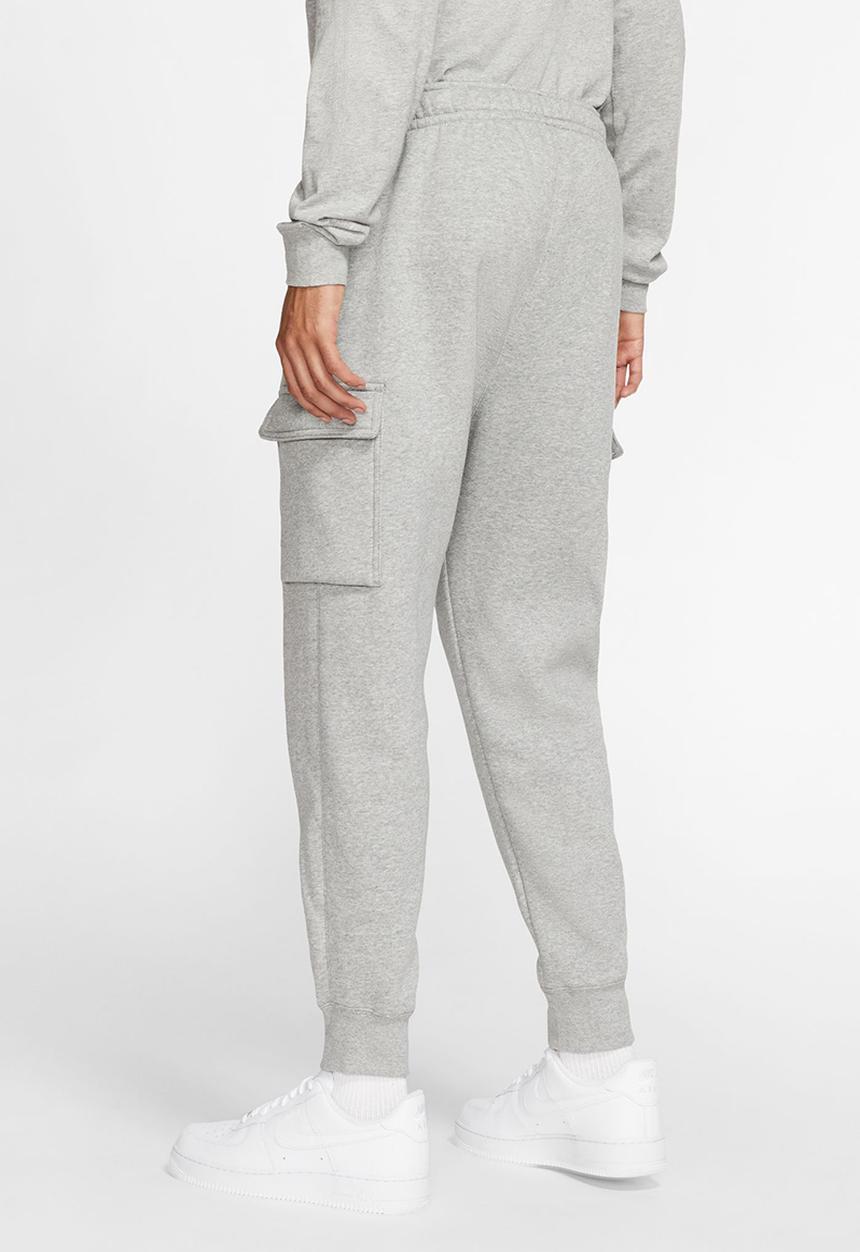 Nike - NSW Club fleece cargo pant - dk grey heather/matte silver/white