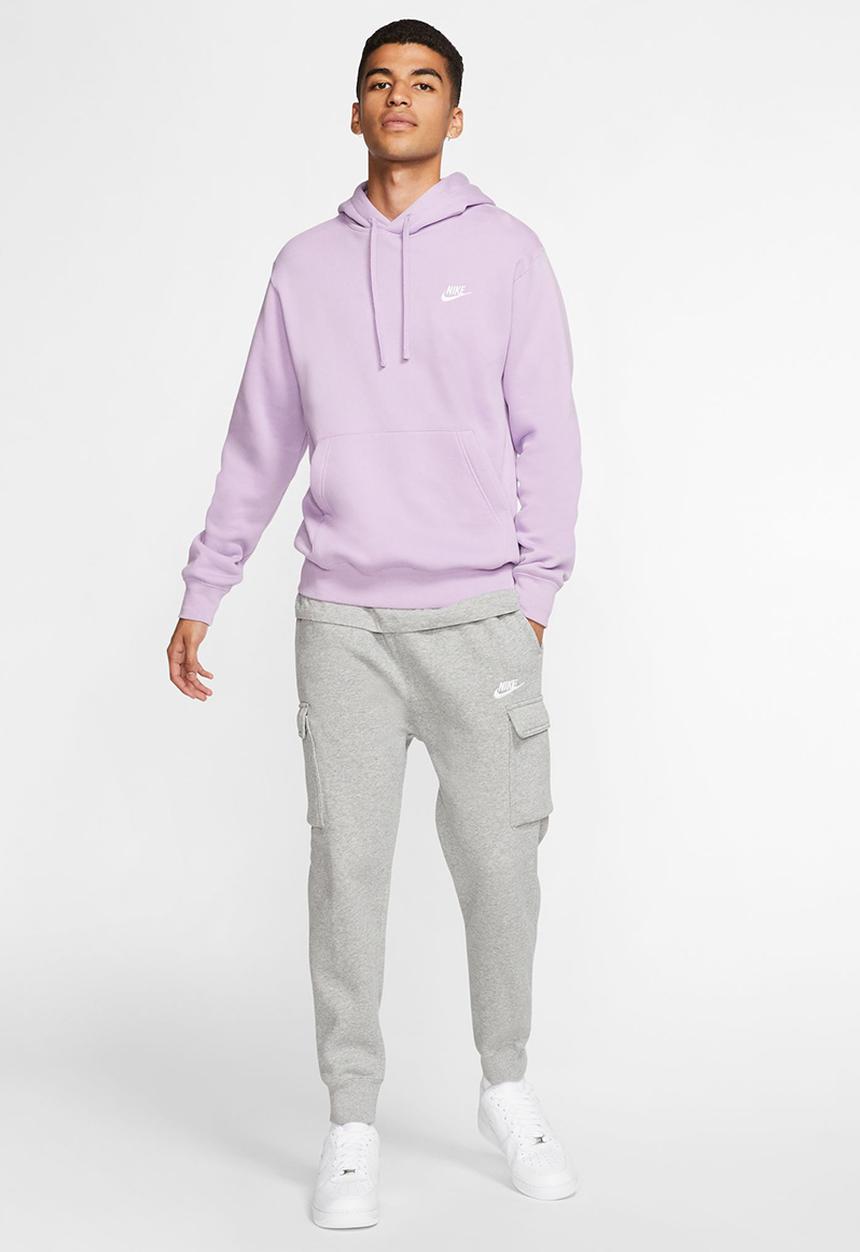 Nike - NSW Club fleece cargo pant - dk grey heather/matte silver/white