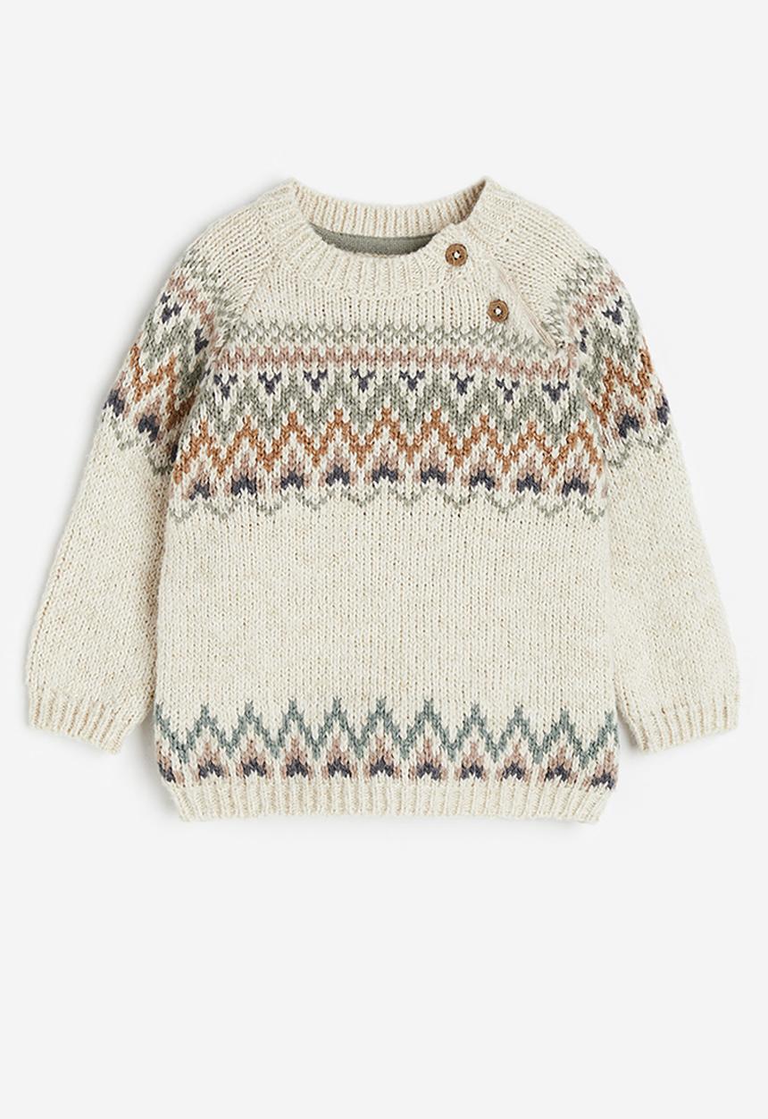 H&M - Jacquard-knit jumper - beige