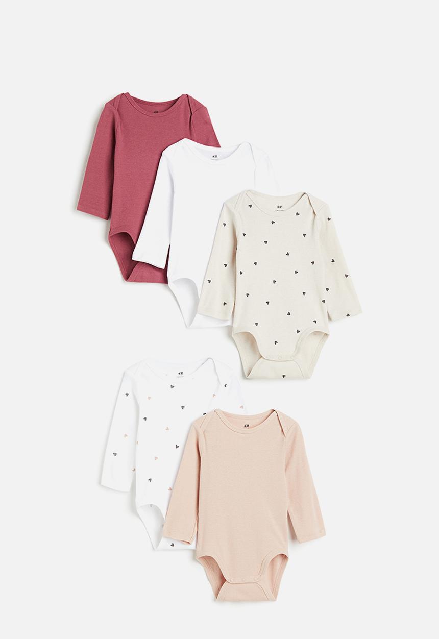 H&M - 5-Pack long sleeved bodysuits - multi